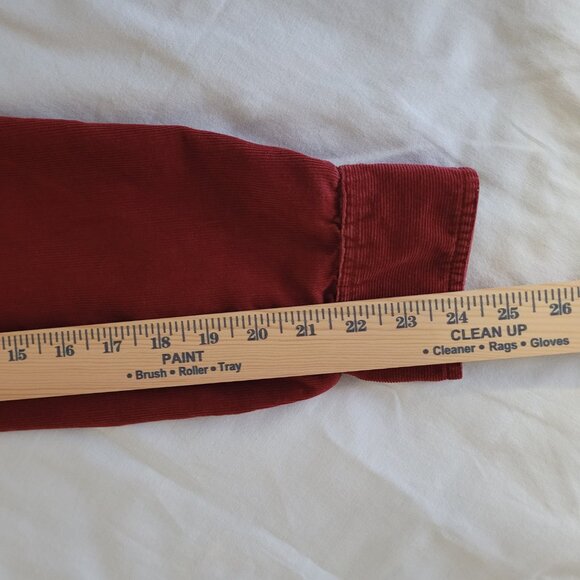 Red Embroidered Corduroy Button Shirt Isabella Bird Womens Size XL - Picture 15 of 15
